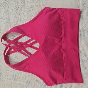 Pro-Fit Sportswear Pink Sports Bra Honeycomb Texture Women’s Size M